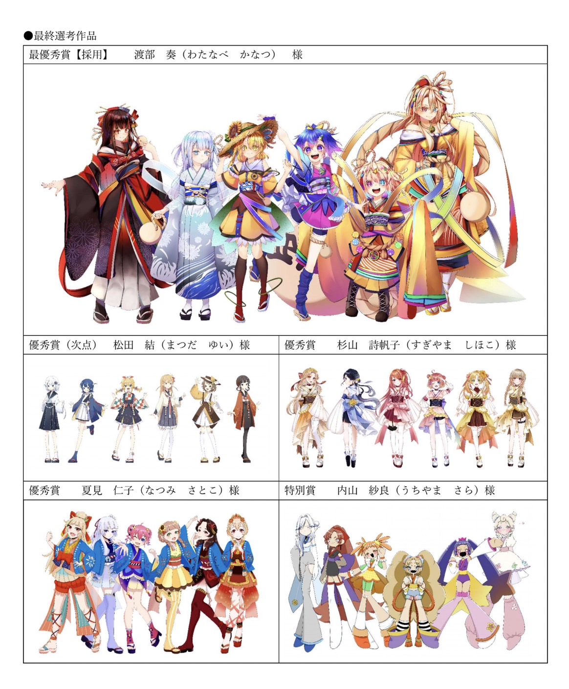 最終選考作品